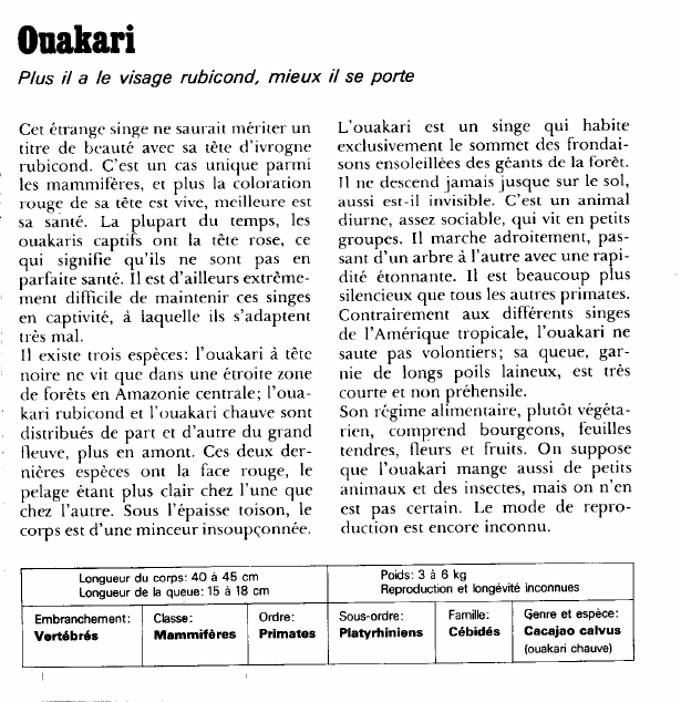 Prévisualisation du document Onakari:Plus il a le visage rubicond, mieux il se porte.