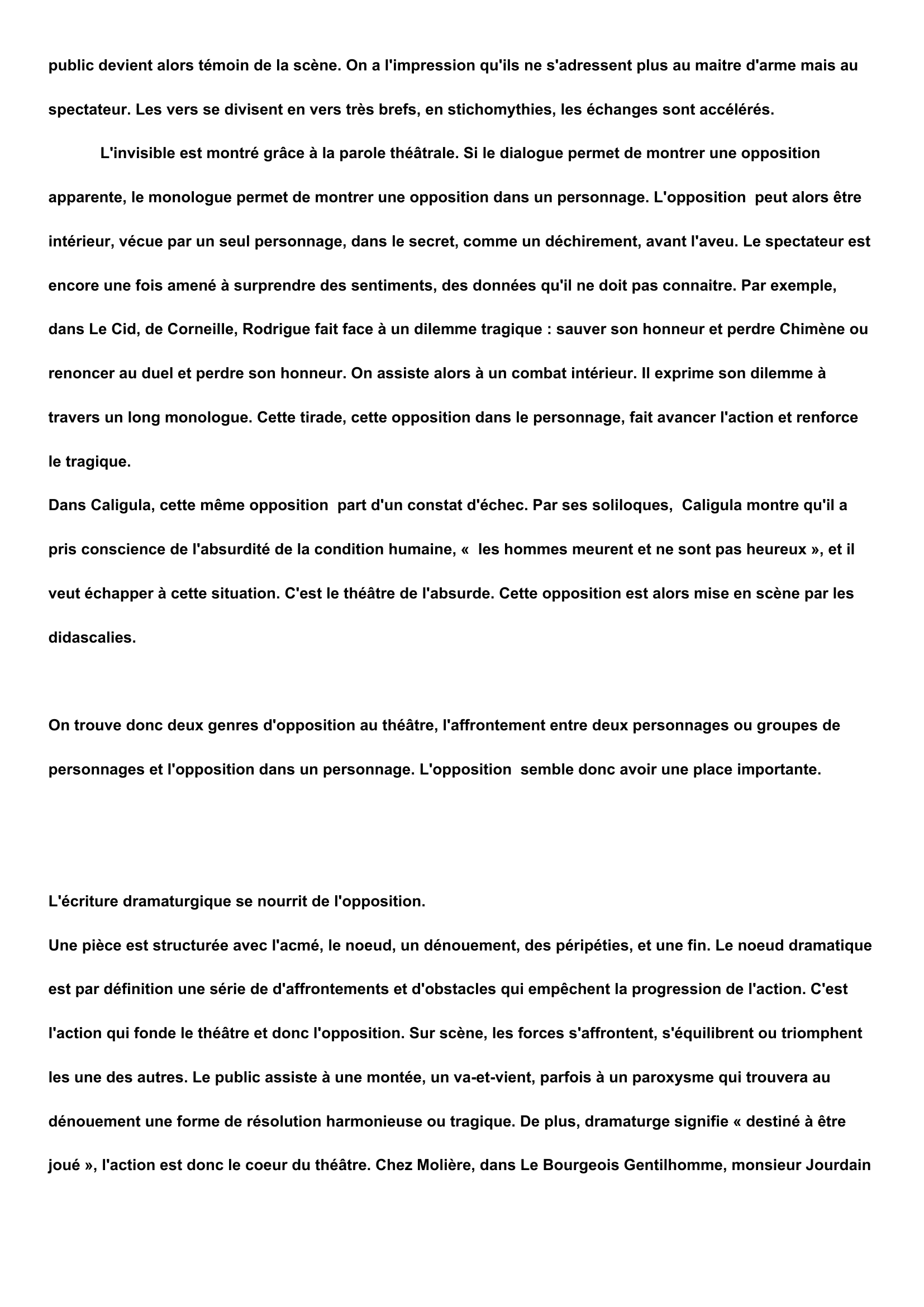 Prévisualisation du document opposition comme fondement du théatrre
