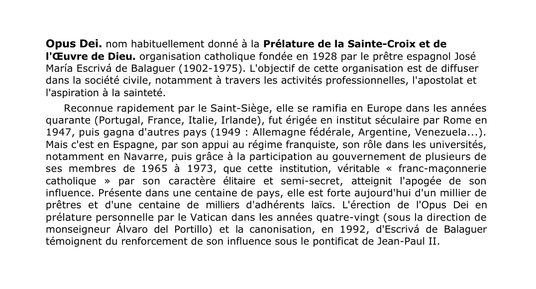 Prévisualisation du document Opus Dei.