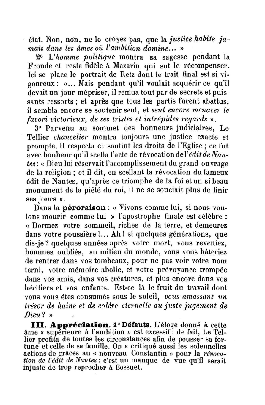 Prévisualisation du document ORAISON FUNÈBRE DE MICHEL LE TELLIER