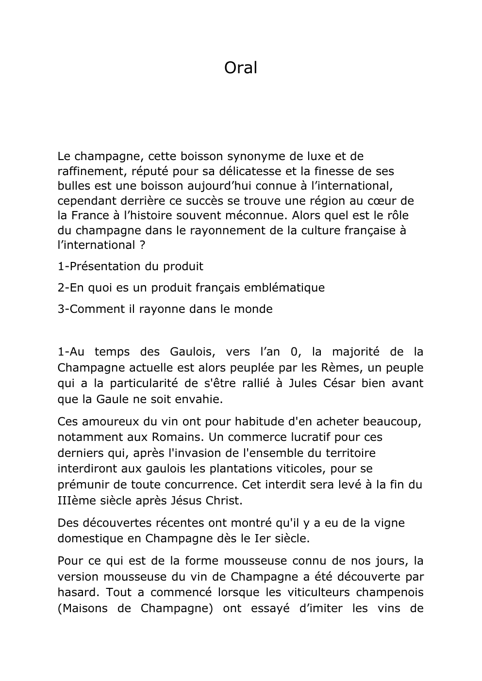 Prévisualisation du document Oral champagne - patrimoine français