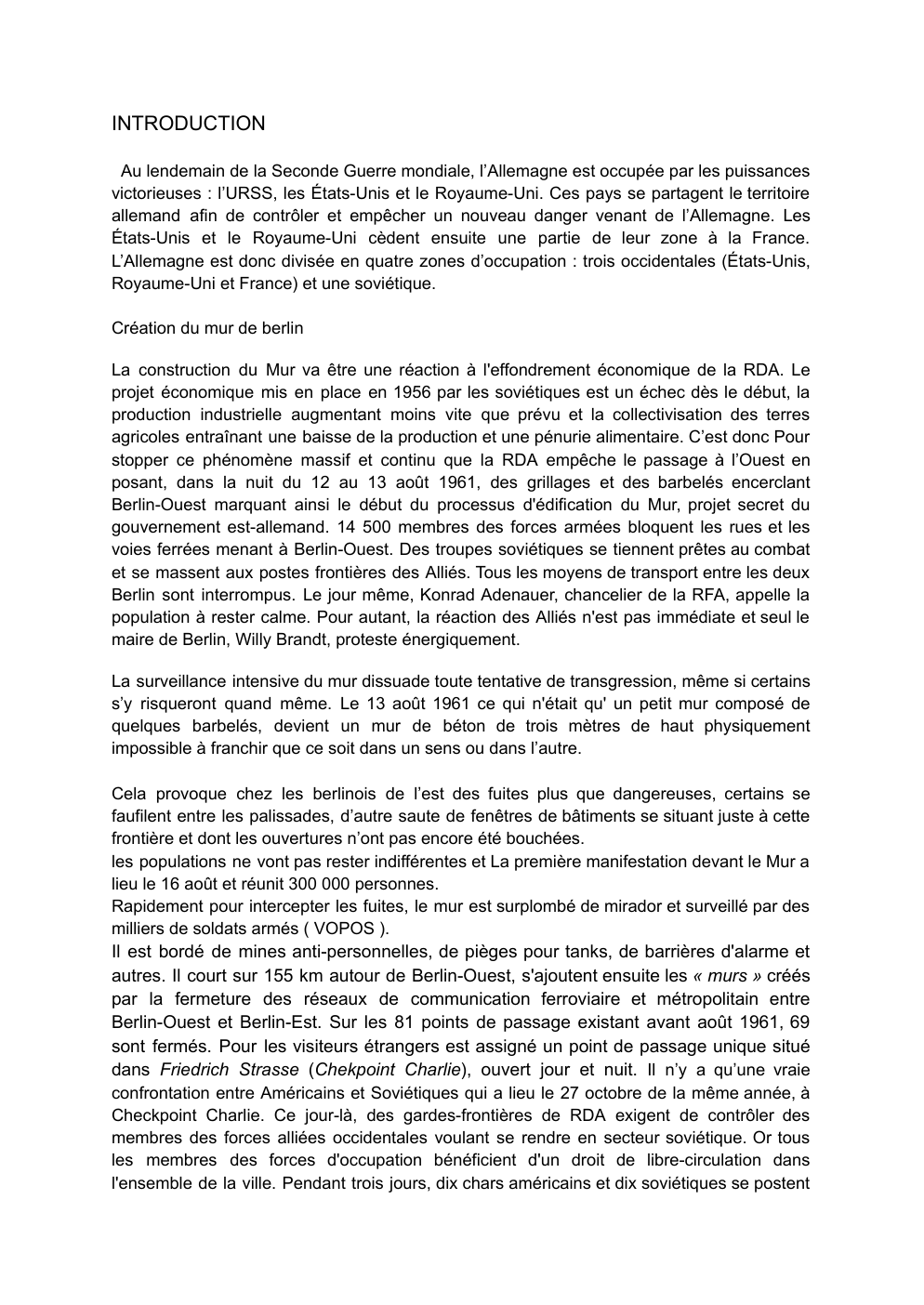 Prévisualisation du document oral : en quoi Berlin représente un enjeux de la guerre froide?