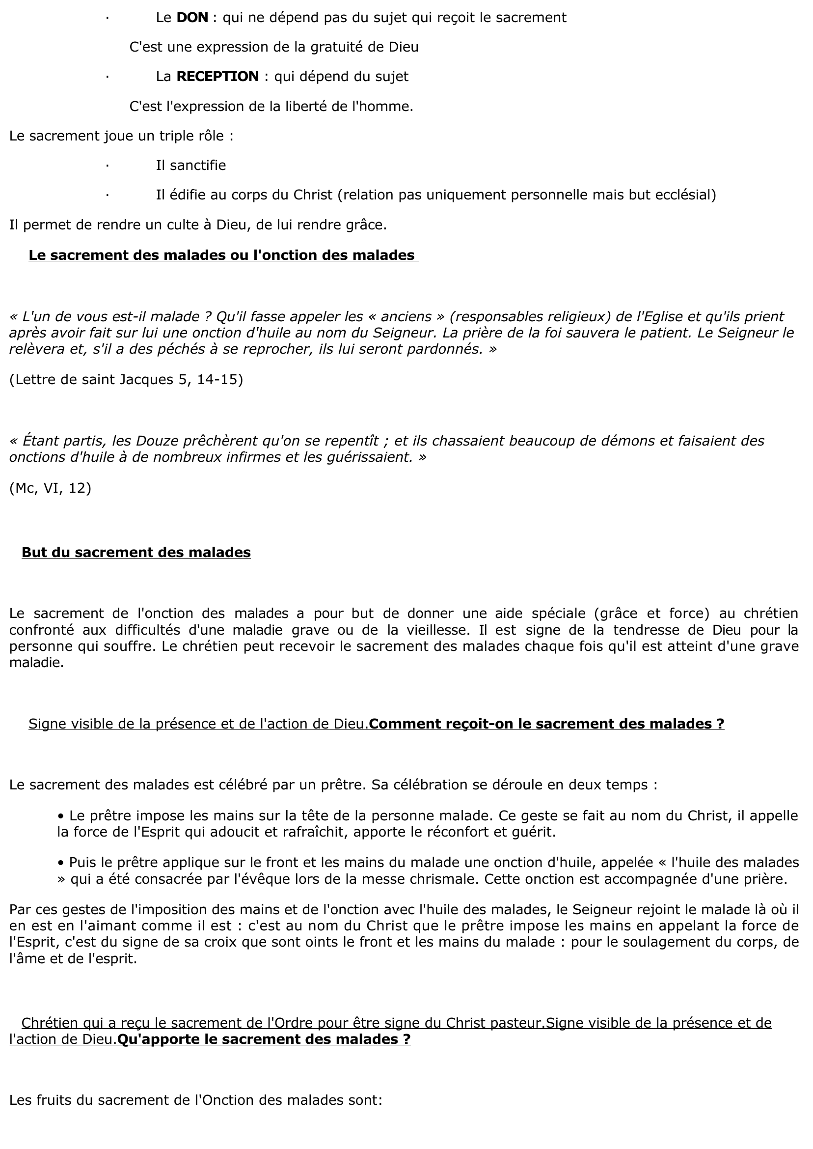 Prévisualisation du document Oral : Les signes dans les sacrements