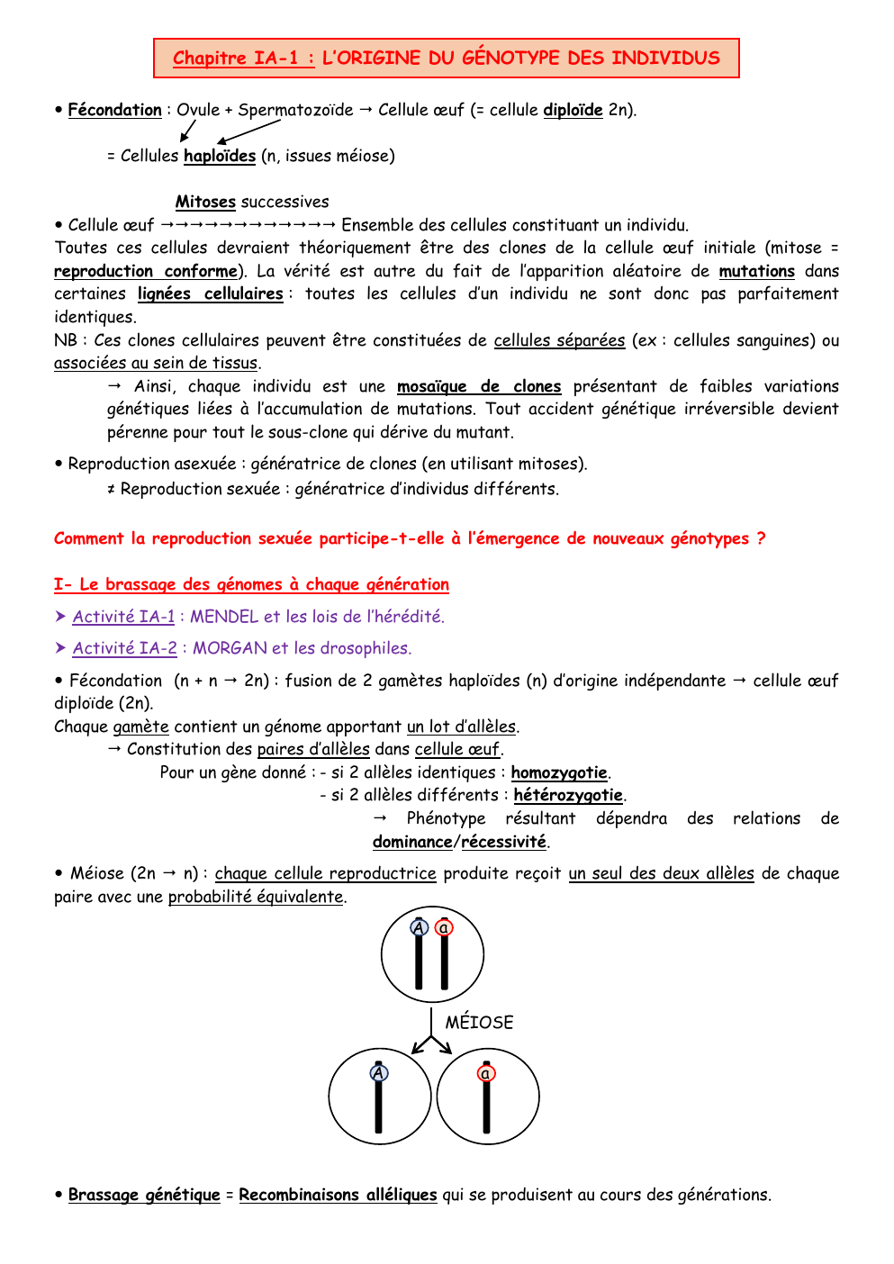 Prévisualisation du document Origine génotype des individus