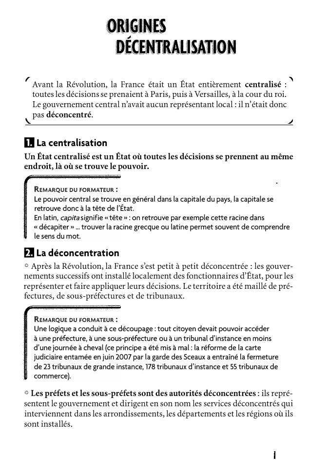 Prévisualisation du document ORIGINES DE LA DÉCENTRALISATION