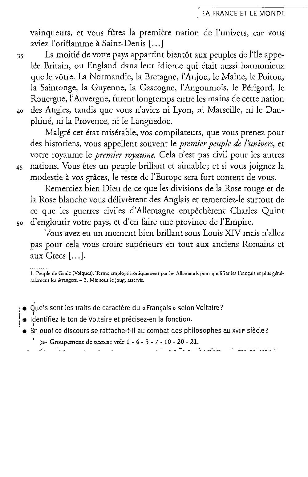 Prévisualisation du document Origines de la France  VOLTAIRE