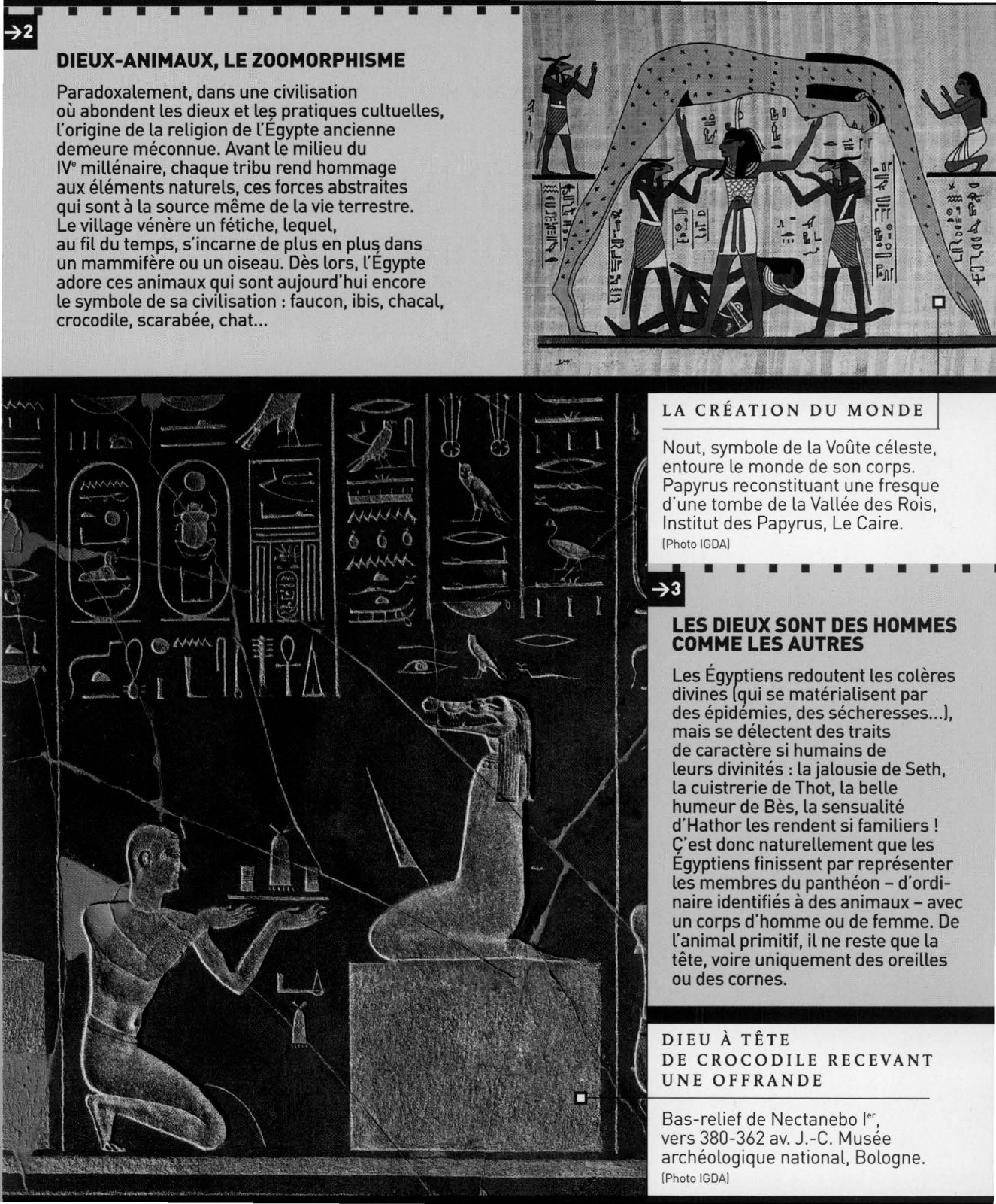 Prévisualisation du document ORIGINES ET ÉVOLUTION DE LA RELIGION EGYPTIENNE  DES DIVINITÉS ABSTRAITES AUX DIEUX ANTHROPOMORPHES