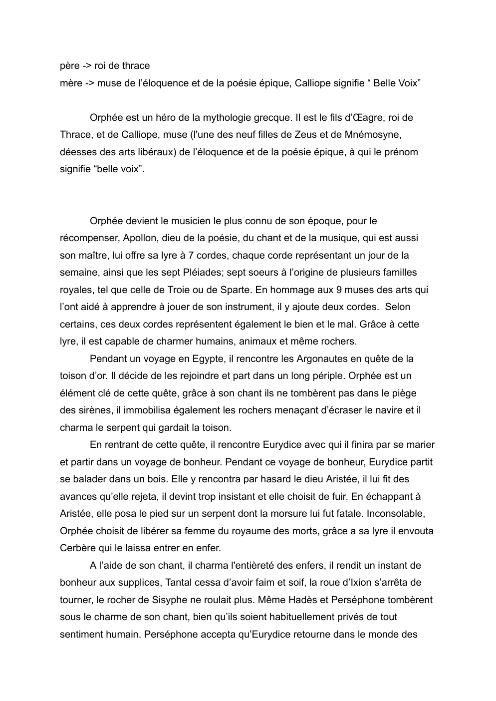 Prévisualisation du document Orphée et les pouvoirs de la Parole (HLP première)