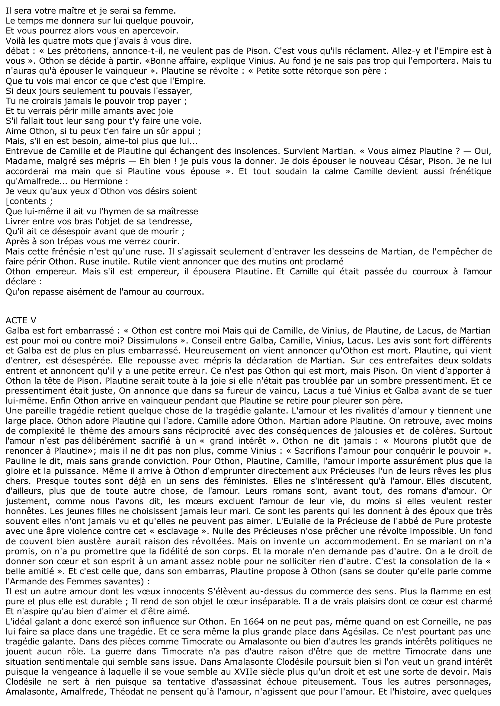 Prévisualisation du document Othon DE CORNEILLE (fiche de lecture)