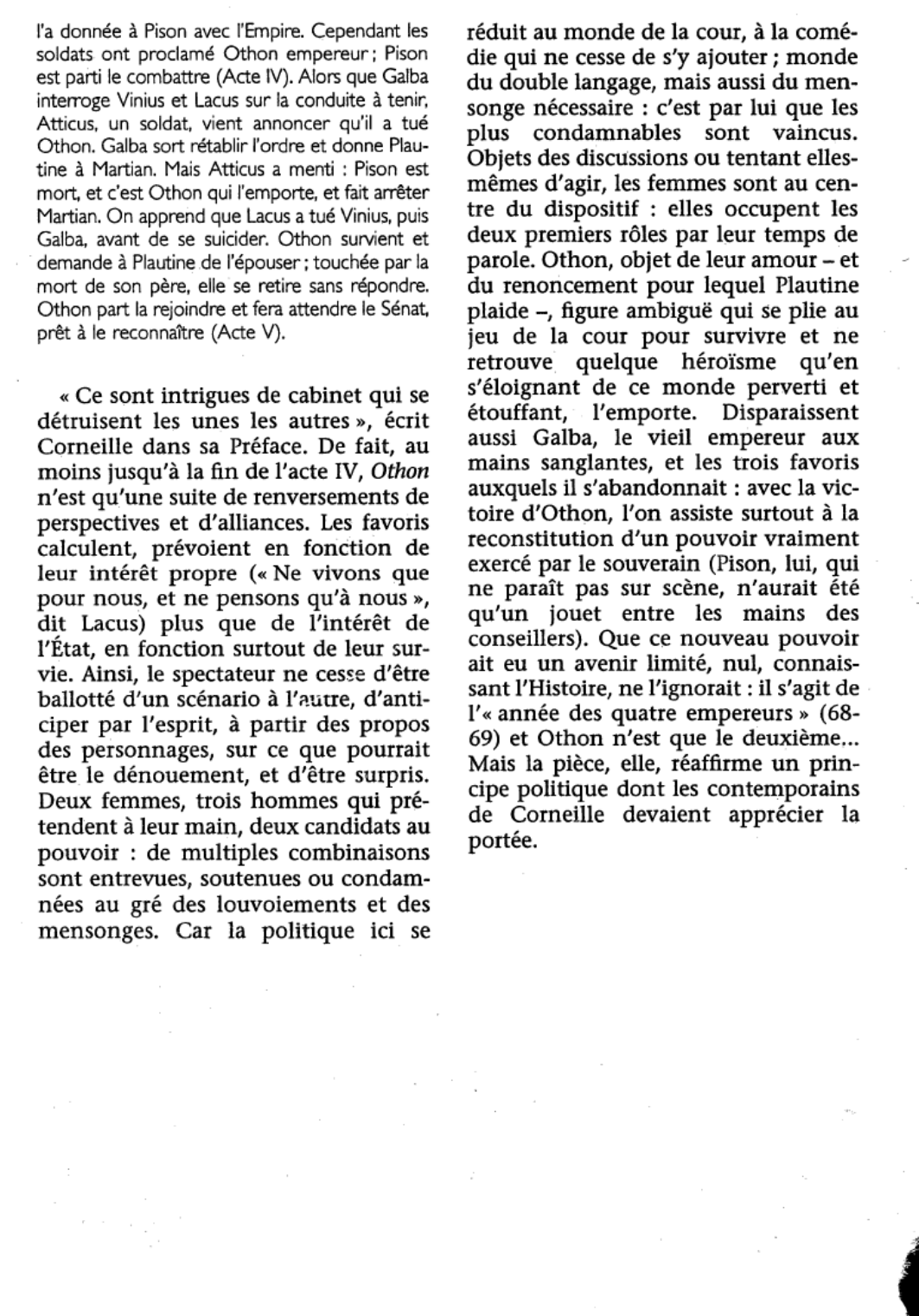 Prévisualisation du document OTHON de Pierre Corneille (analyse détaillée)