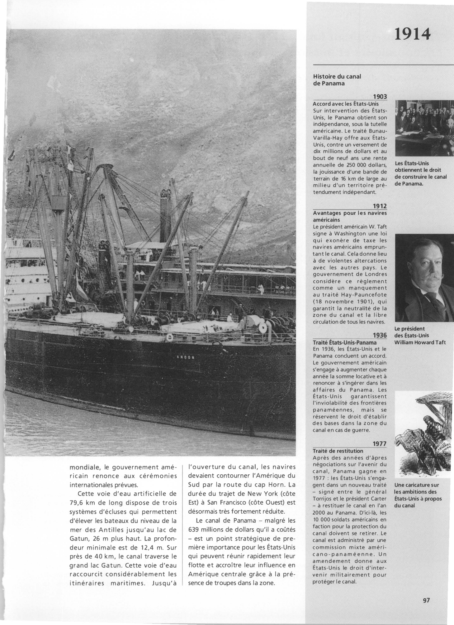 Prévisualisation du document Ouverture du canal de Panama