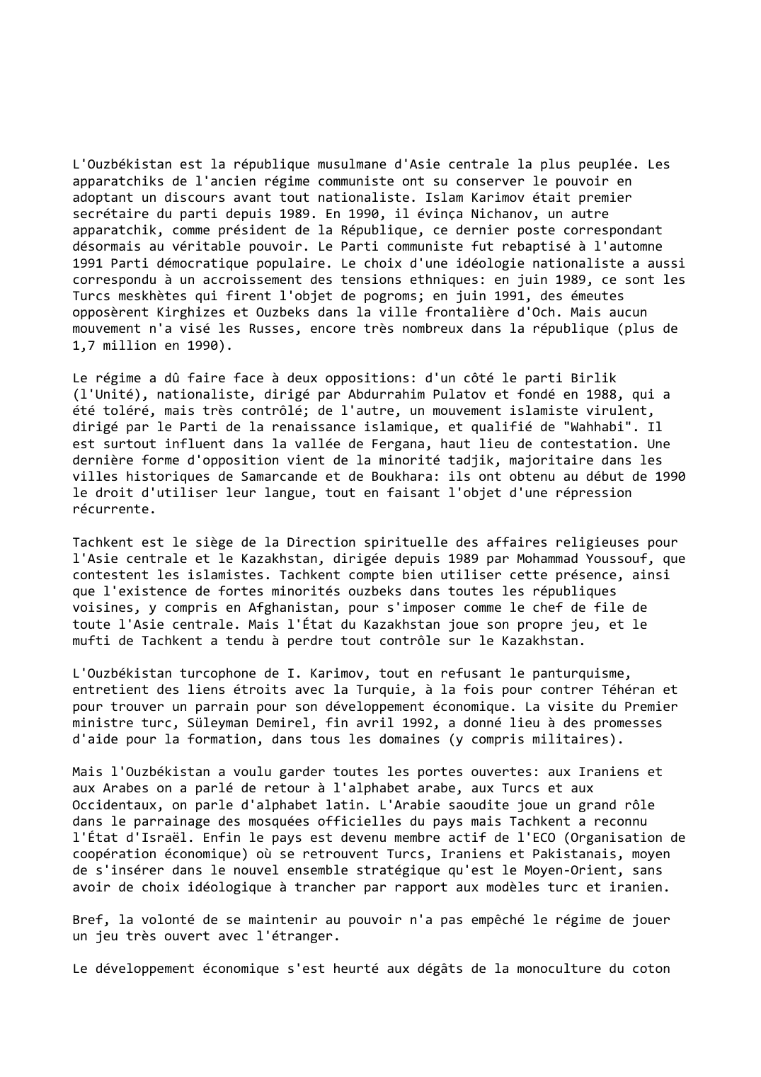 Prévisualisation du document Ouzbékistan (1991-1992)
