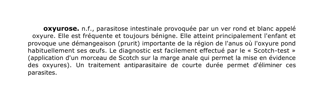 Prévisualisation du document oxyurose.