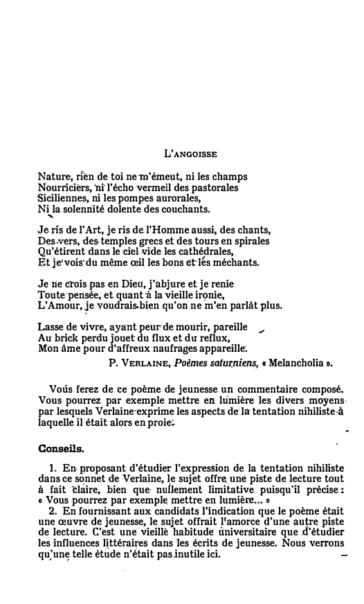 Prévisualisation du document P. Verlaine, Poèmes saturniens, « Melancholia ».