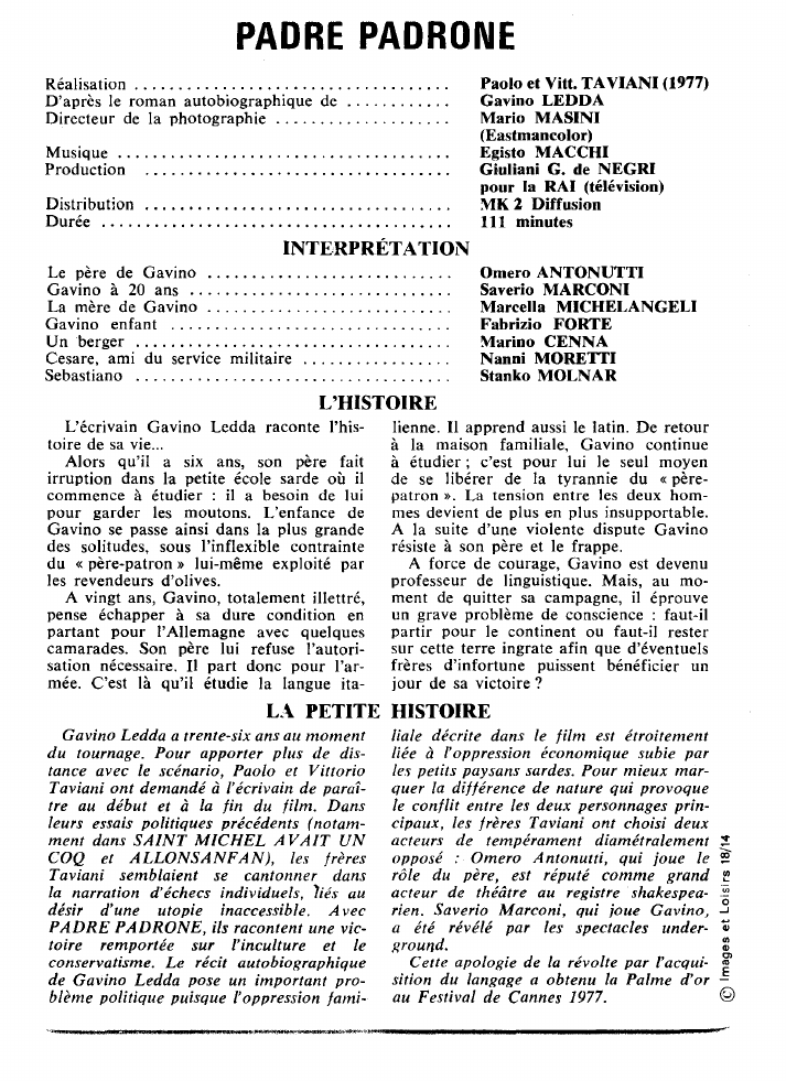 Prévisualisation du document PADRE PADRONE