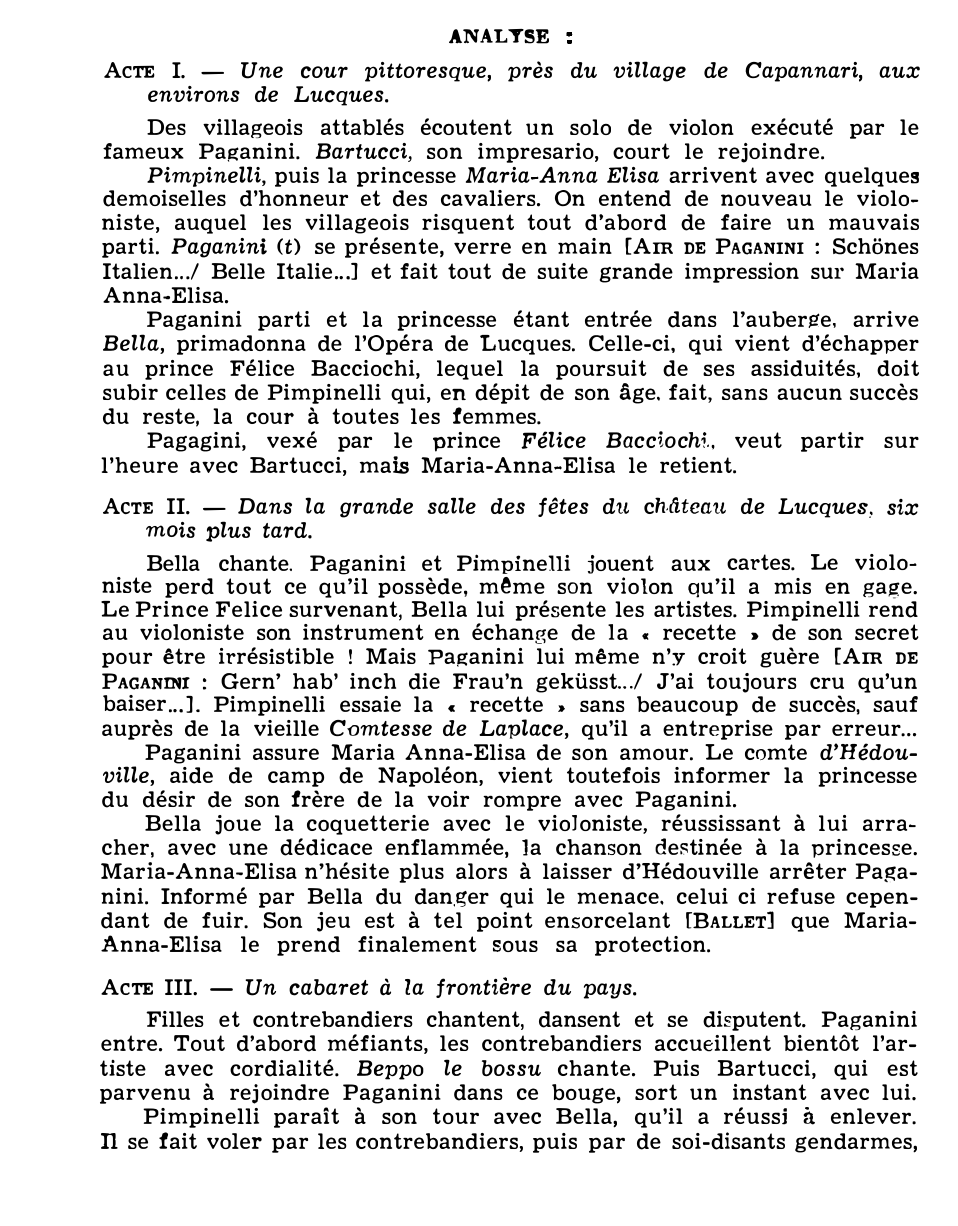 Prévisualisation du document PAGANINI:  de Franz Lehar (résumé et analyse de l’œuvre – Répertoire lyrique)