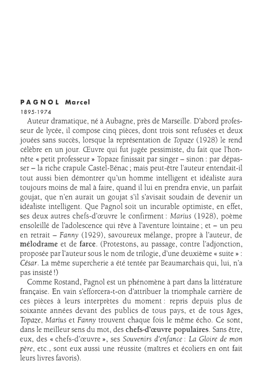 Prévisualisation du document PAGNOL Marcel
1895-1974

Auteur dramatique, né à...