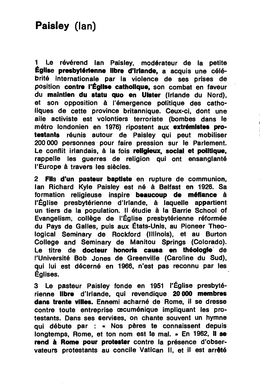 Prévisualisation du document Paisley (Ian)