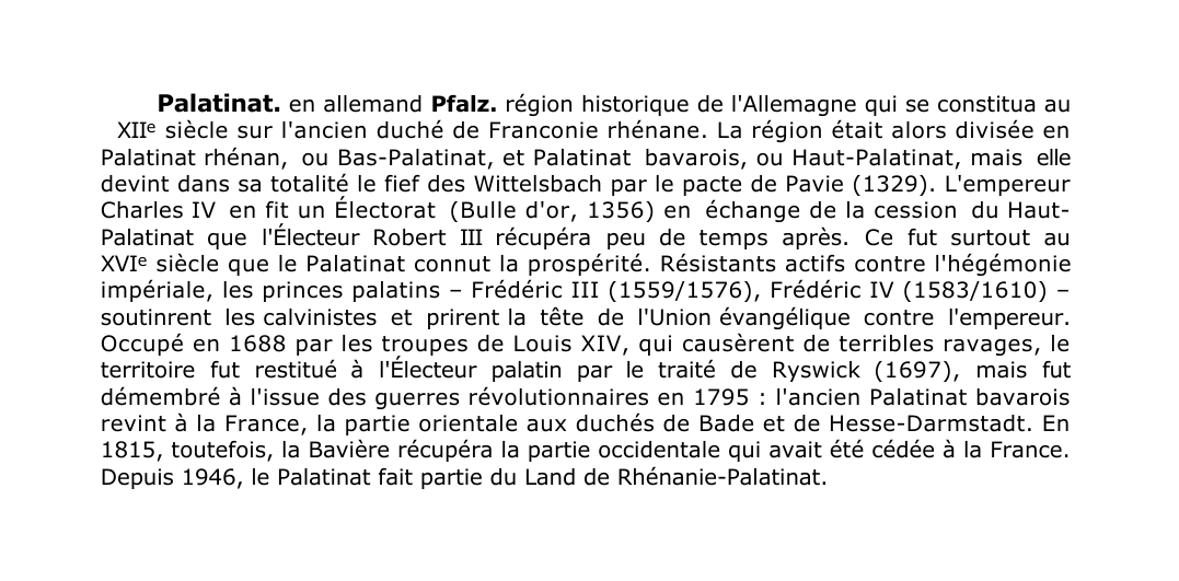 Prévisualisation du document Palatinat.