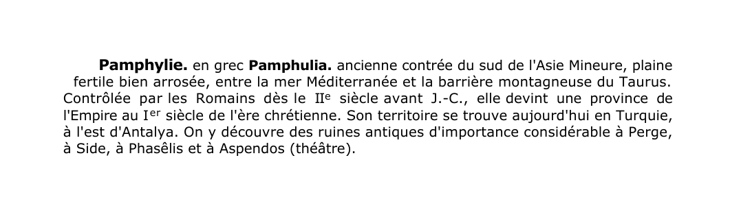 Prévisualisation du document Pamphylie.