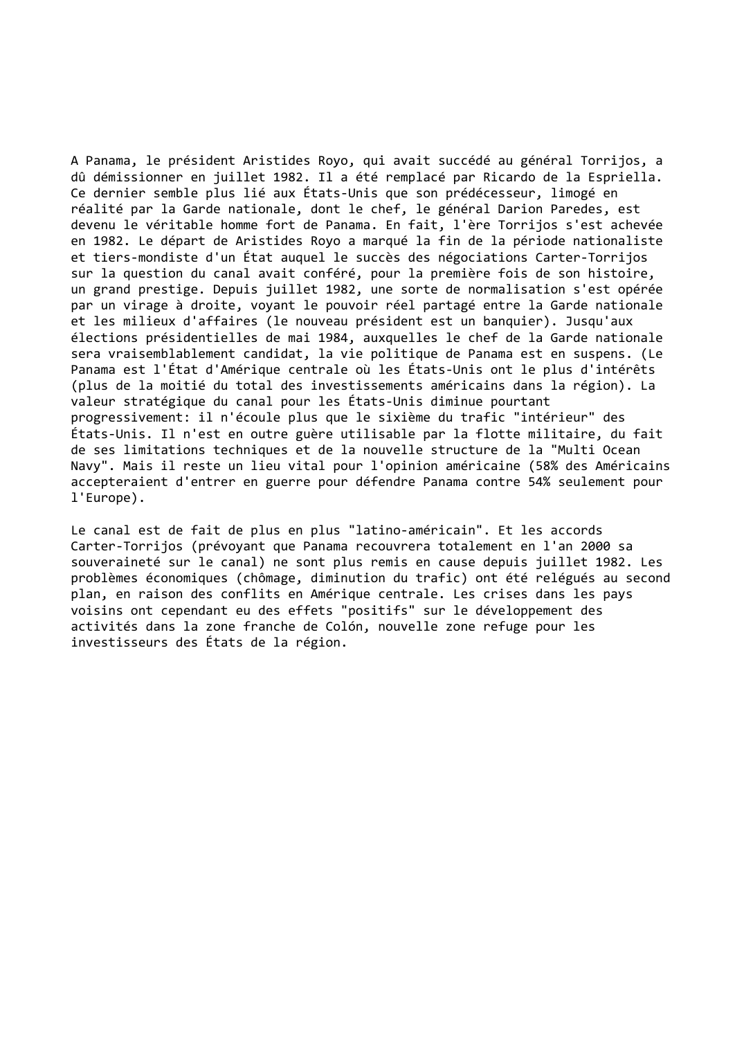 Prévisualisation du document Panama (1982-1983)