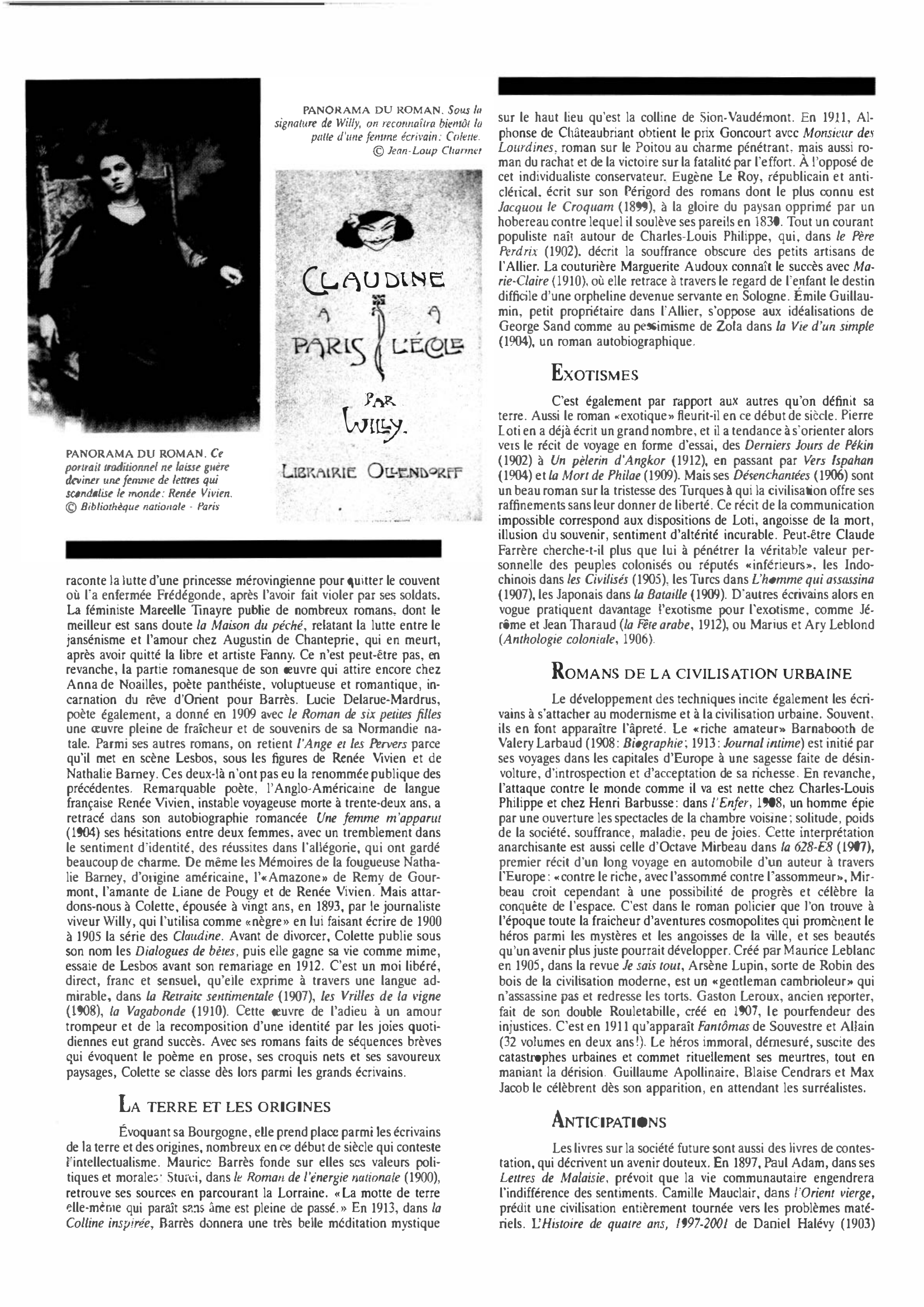 Prévisualisation du document PANORAMA DU Roman de 1900 à 1909 : Histoire