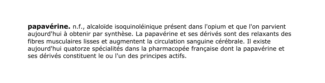 Prévisualisation du document papavérine.