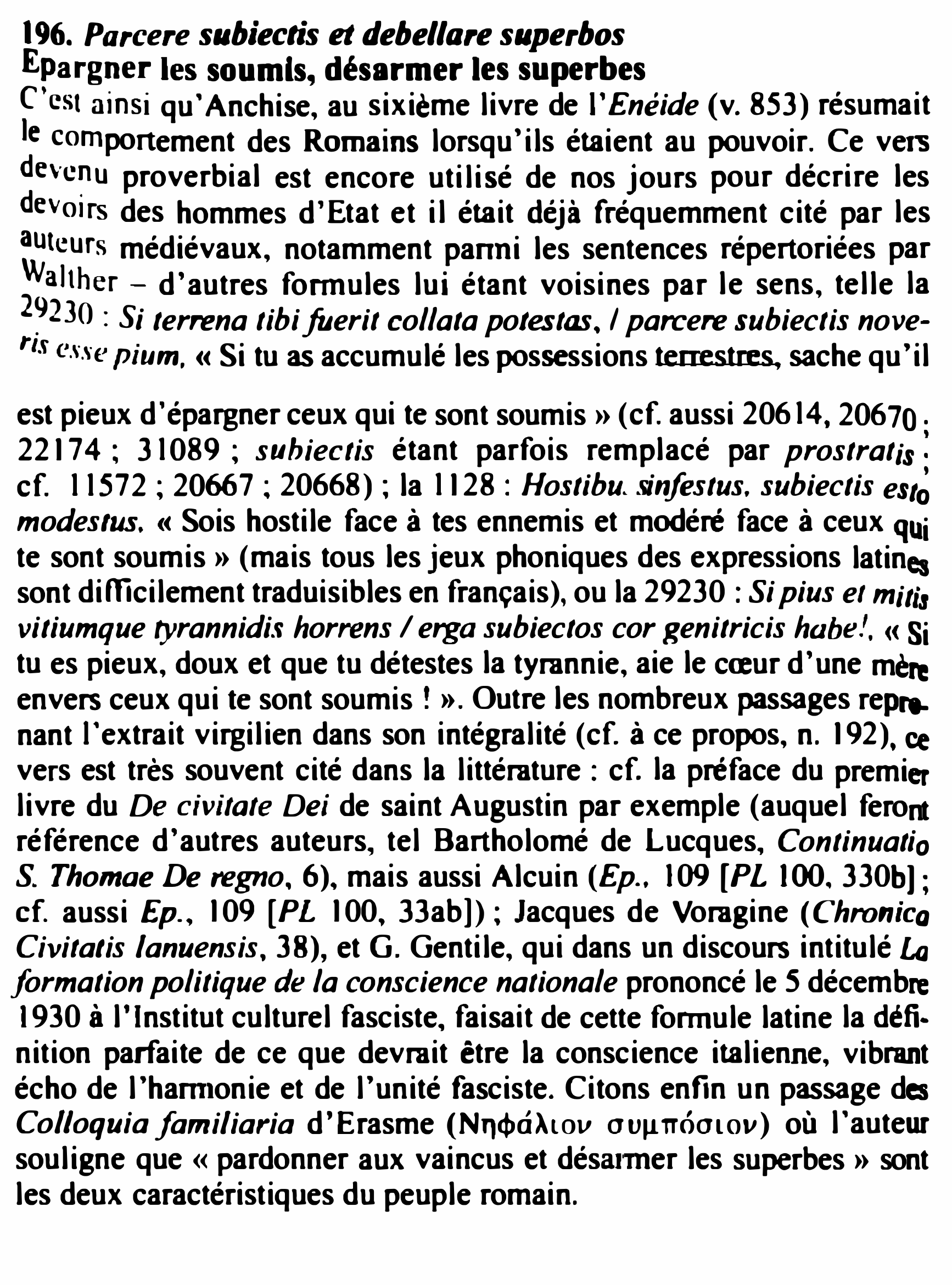 Prévisualisation du document Parcere subiectis et debellare superbos / Epargner les soumis, désarmer les superbes