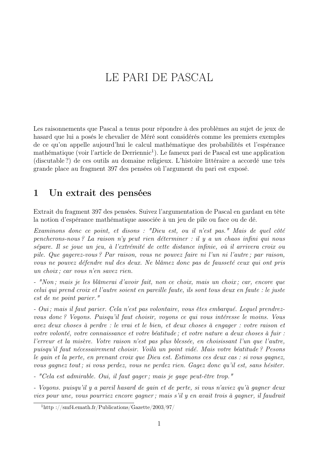 Prévisualisation du document Pari Pascal