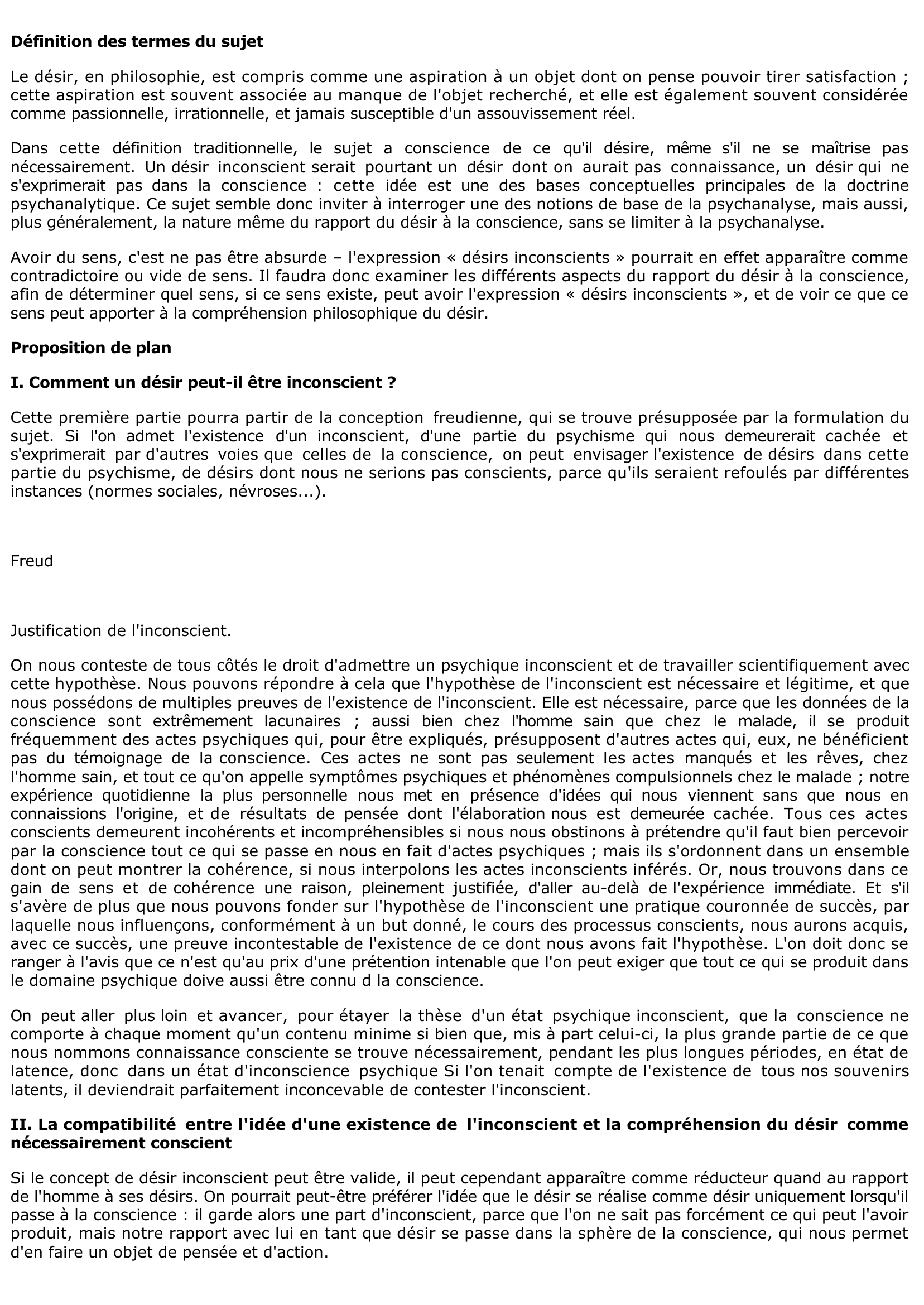 Prévisualisation du document Parler de désirs inconscients, cela a-t-il du sens 	?