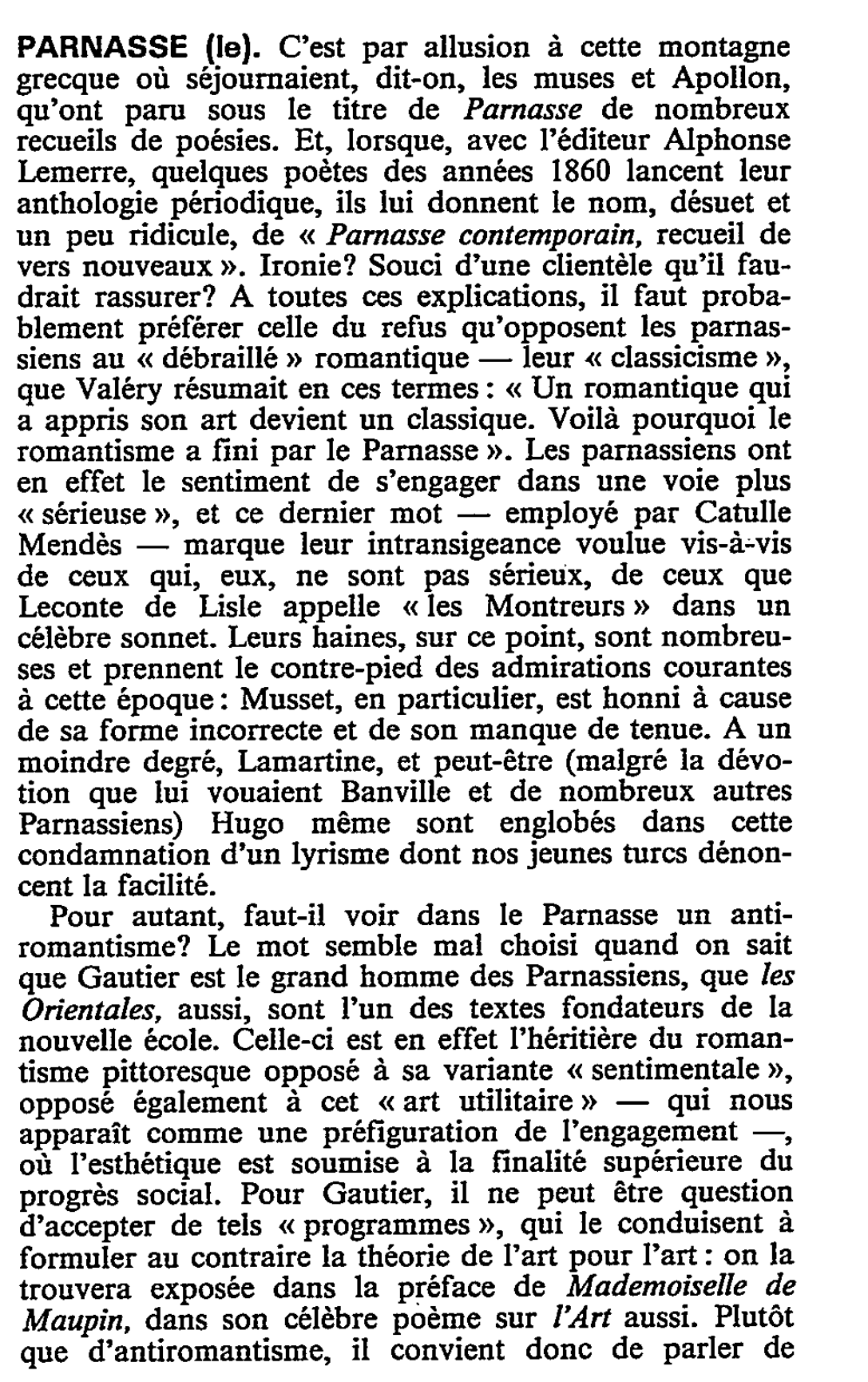 Prévisualisation du document PARNASSE (mythologie et  histoire littéraire)