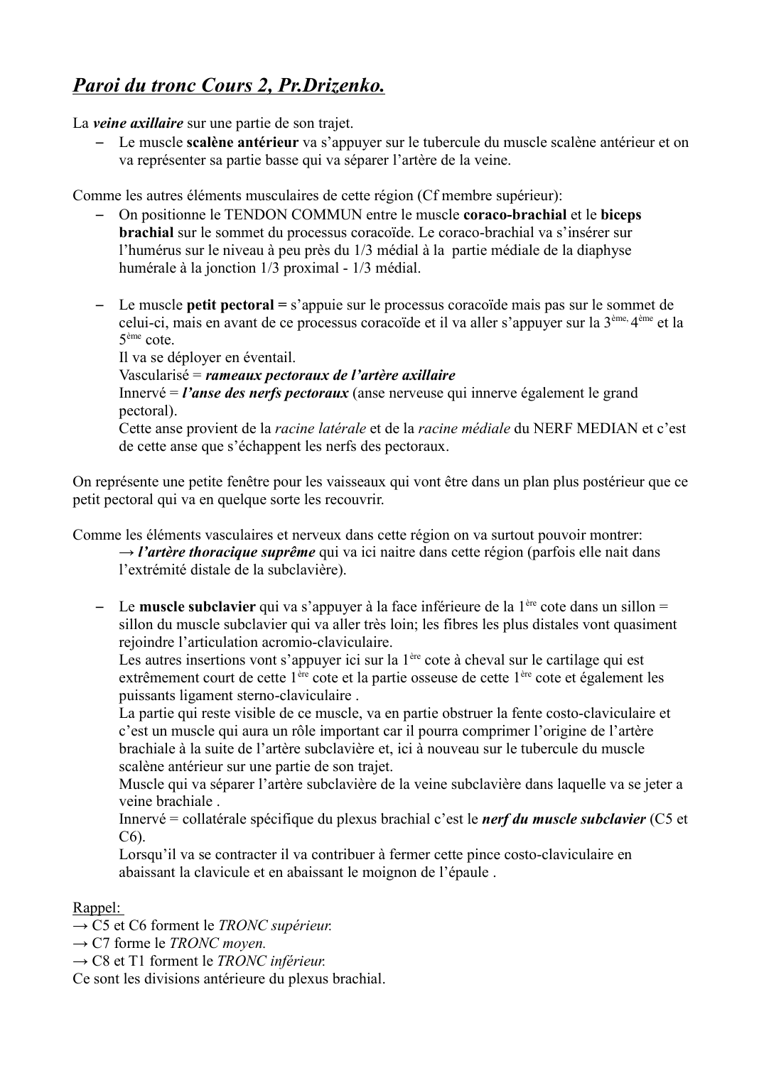 Prévisualisation du document Paroi du tronc Cours 2, Pr.