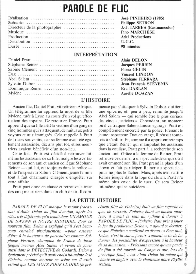 Prévisualisation du document PAROLE DE FLIC