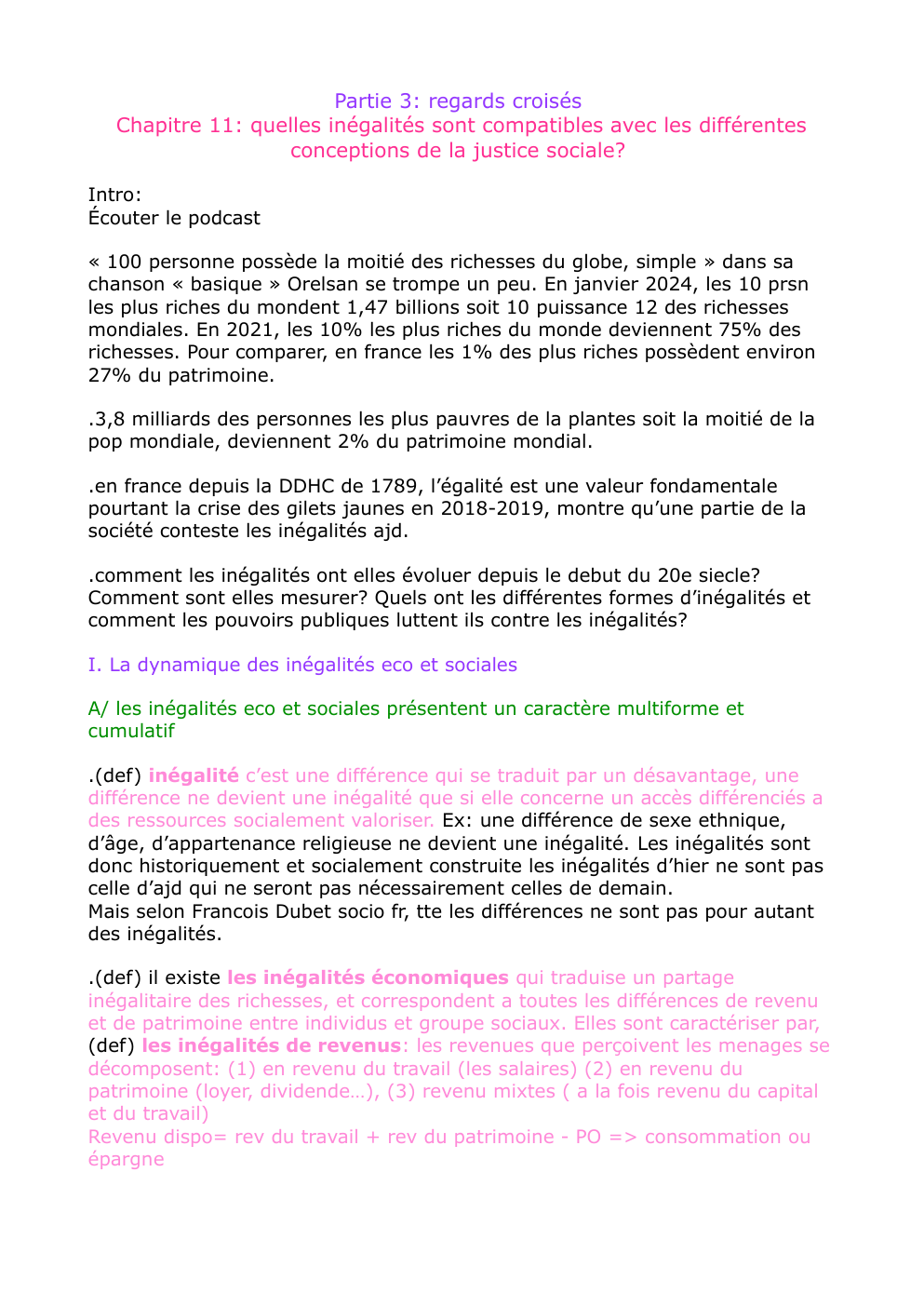 Prévisualisation du document Partie 3: regards croisés Chapitre 11: quelles inégalités sont compatibles avec les différentes conceptions de la justice sociale?