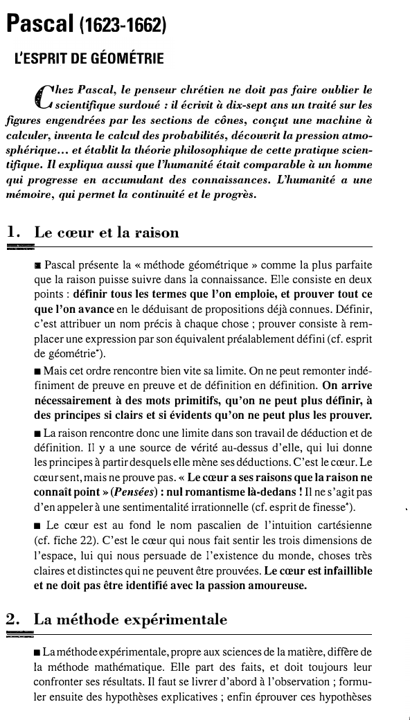 Prévisualisation du document Pascal (1623-1662): L'ESPRIT DE GÉOMÉTRIE