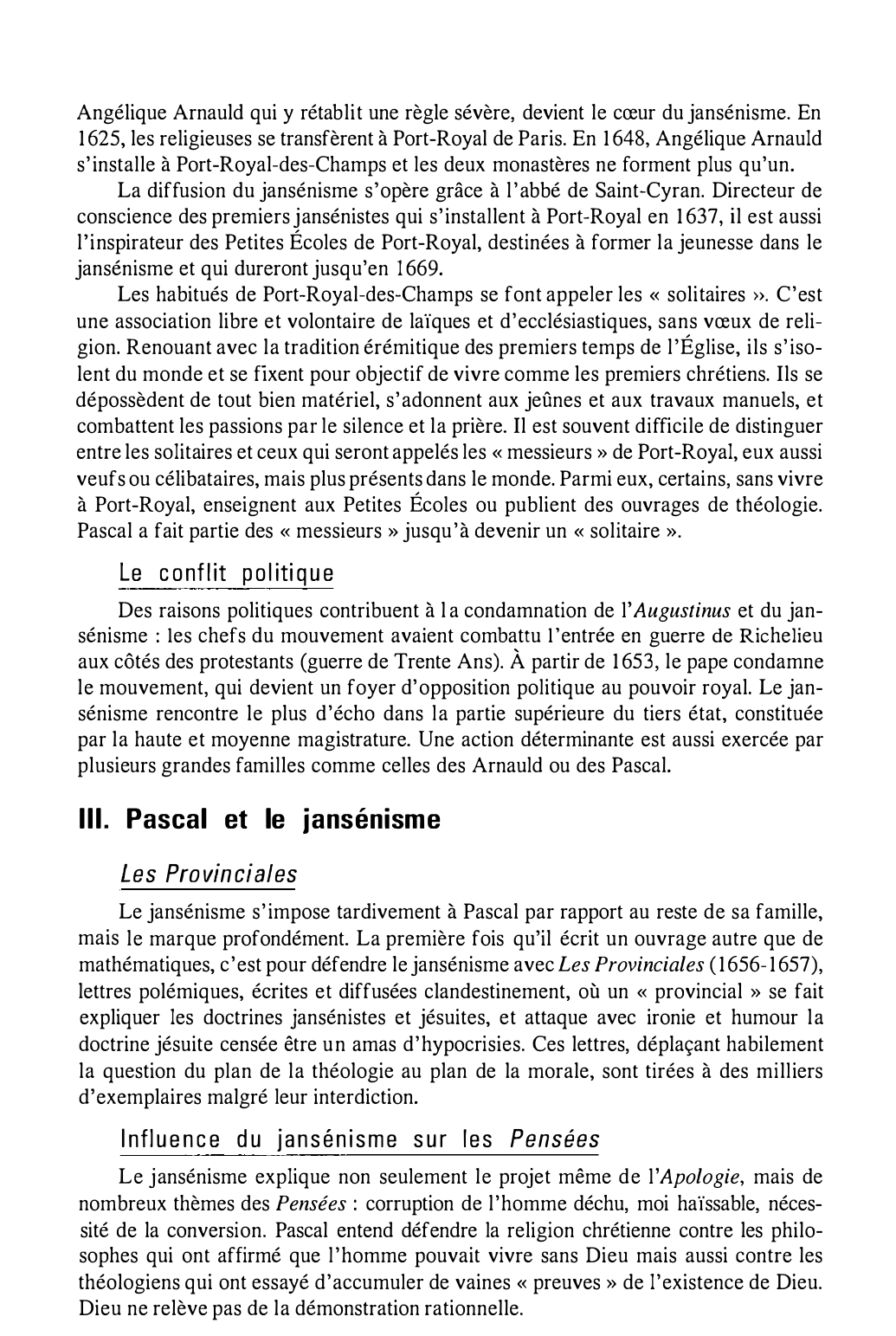 Prévisualisation du document Pascal et le jansénisme