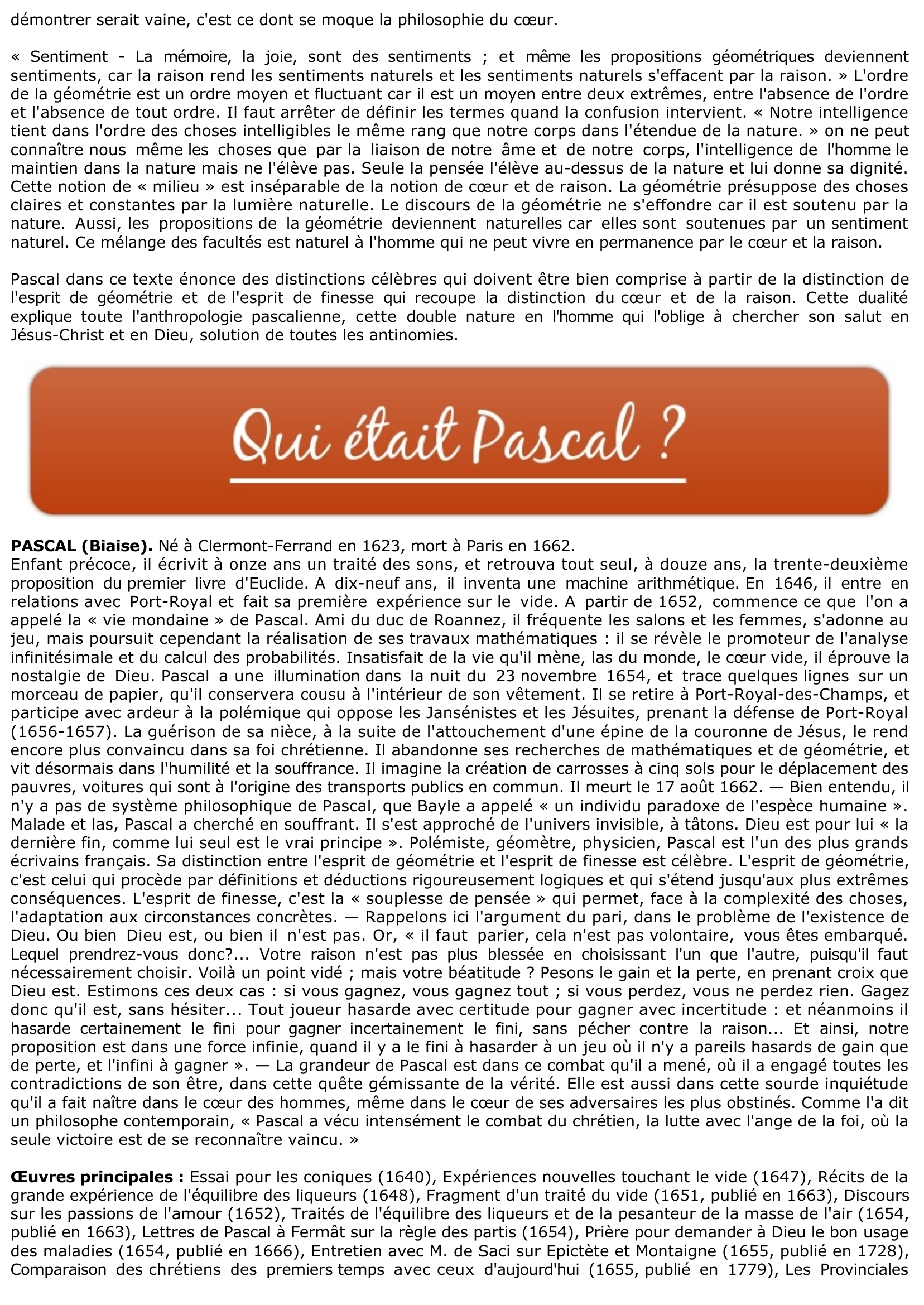 Prévisualisation du document Pascal: Géométrie, finesse