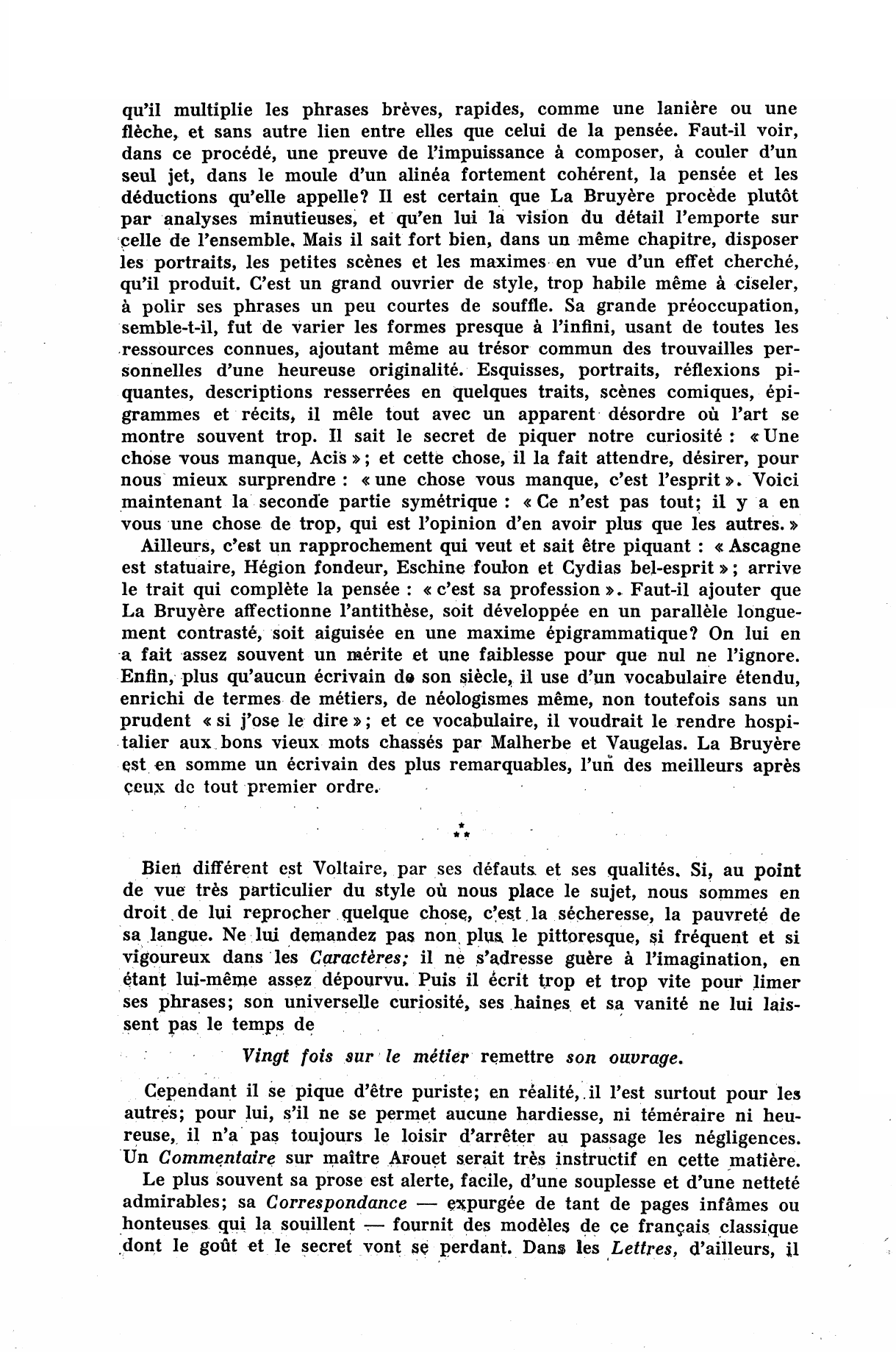 Prévisualisation du document Pascal, La Bruyère, Voltaire et Rousseau: Caractérisez, dans leurs traits essentiels, la prose de Pascal (les Provinciales), celle de La Bruyère, de Voltaire et de Rousseau