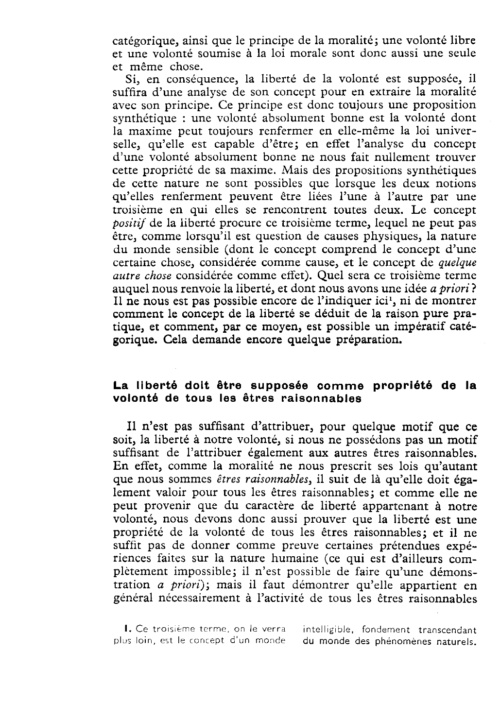 Prévisualisation du document PASSAGE DE LA MÉTAPHYSIQUE DES MOEURS A LA CRITIQUE DE LA RAISON PURE PRATIQUE (KANT)