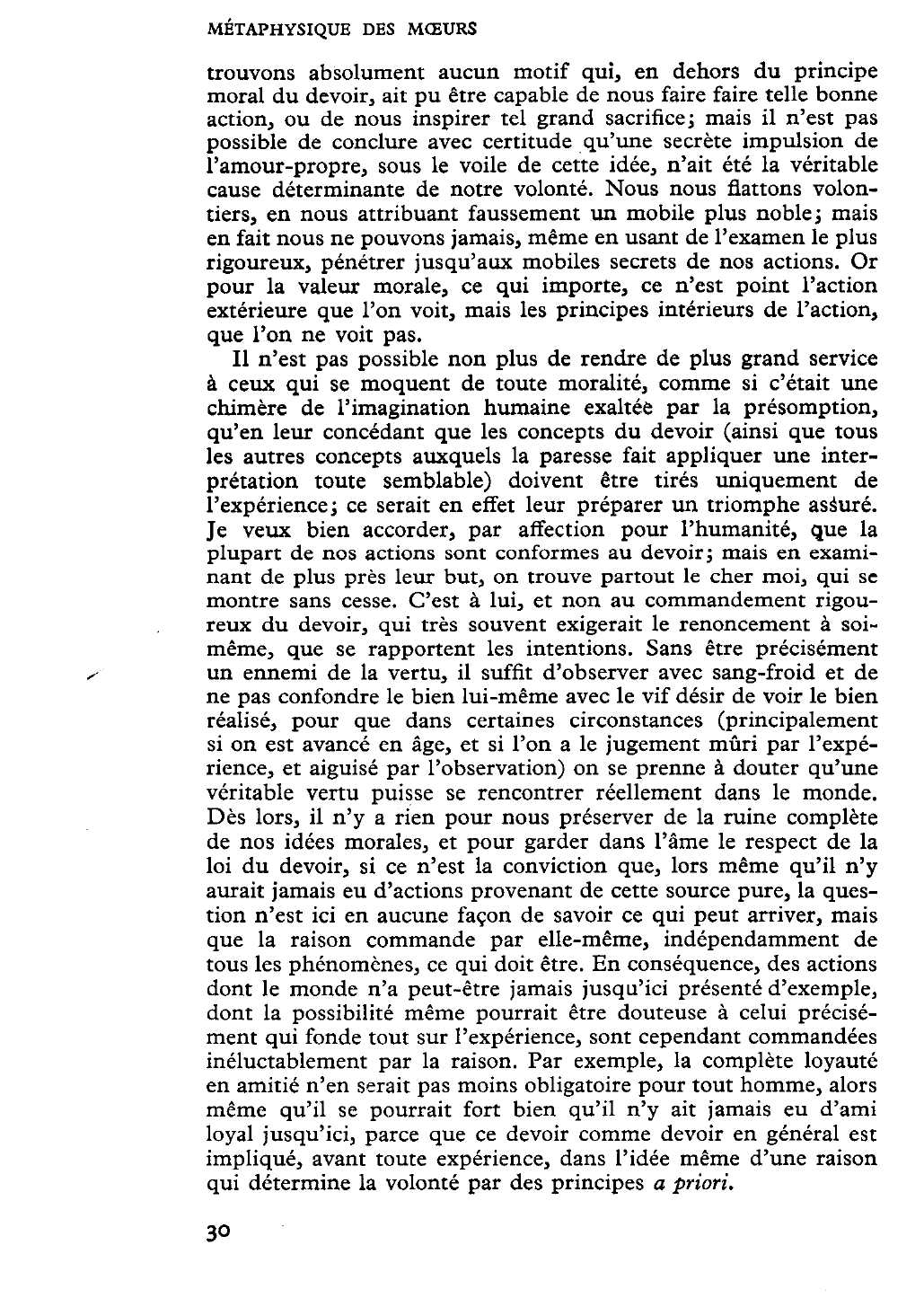 Prévisualisation du document PASSAGE DE LA PHILOSOPHIE MORALE POPULAIRE A LA MÉTAPHYSIQUE DES MOEURS (KANT)