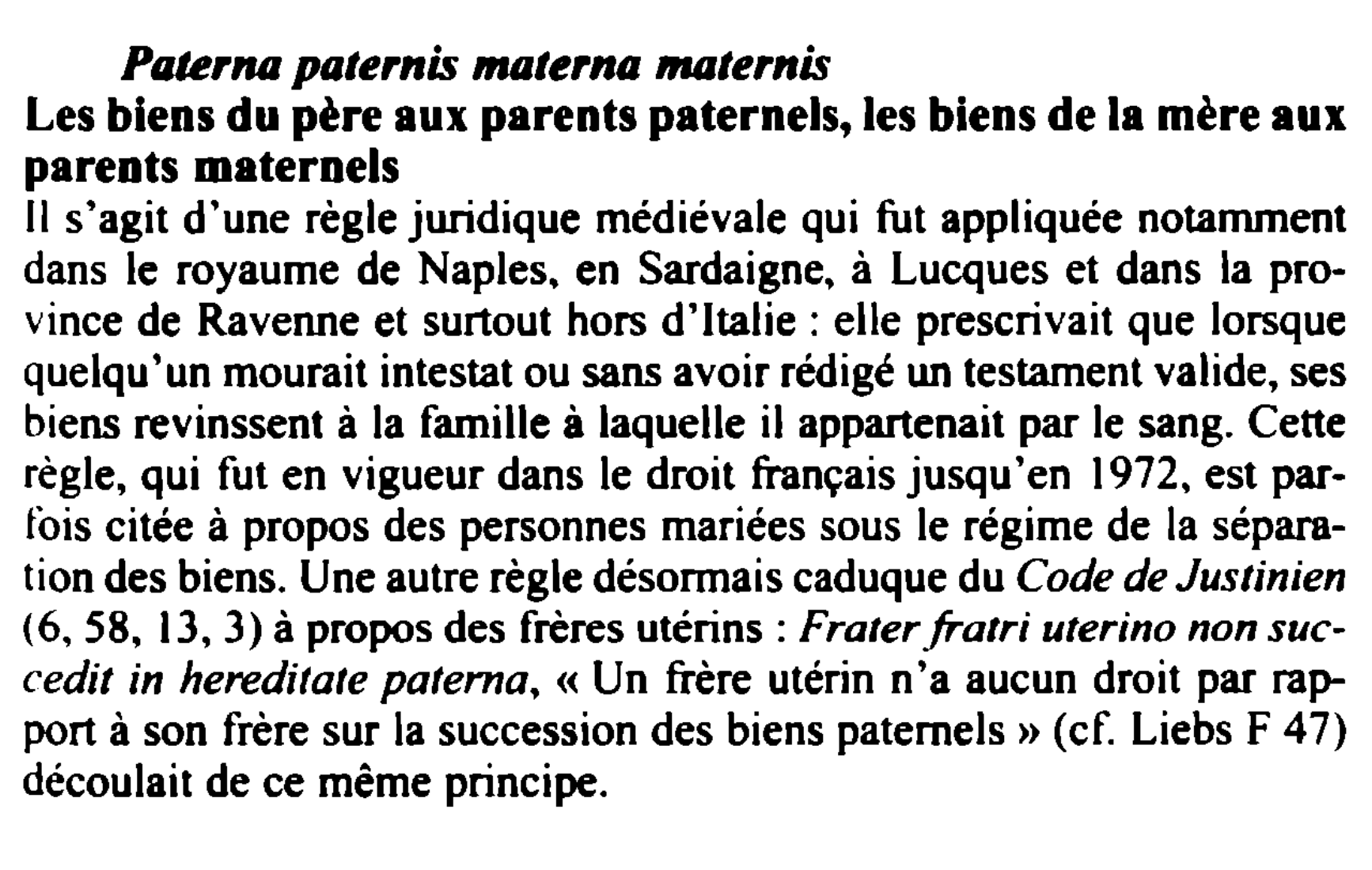 Prévisualisation du document Paterna paternis materna maternis