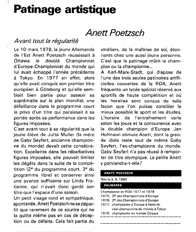 Prévisualisation du document Patinage artistique:Anett Poetzsch (sport).