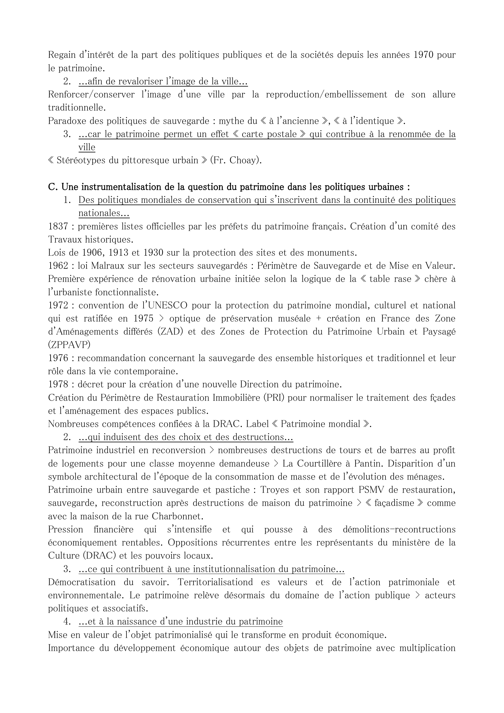 Prévisualisation du document Patrimonialisation et métropolisation en France