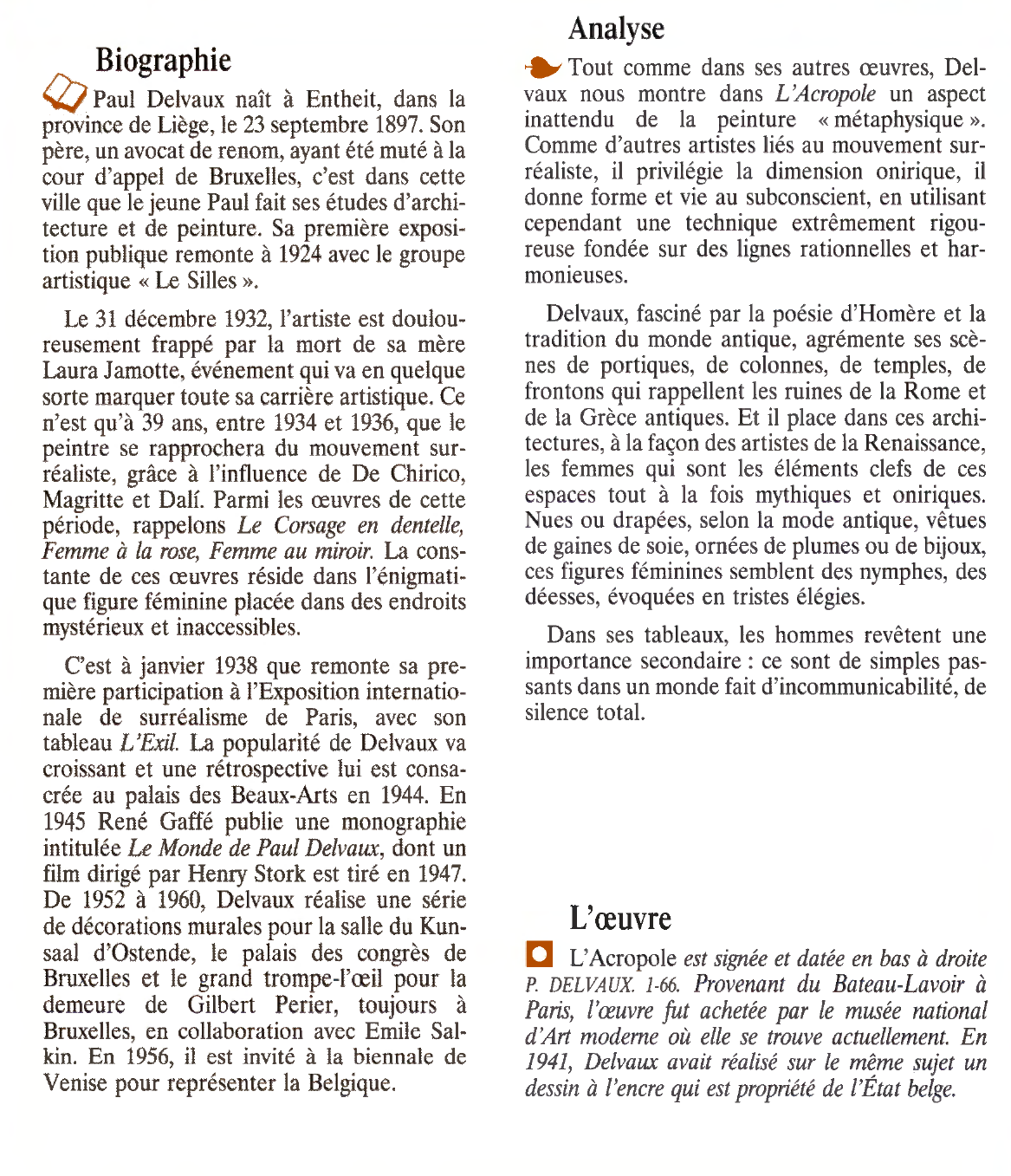 Prévisualisation du document Paul Delvaux: L'Acropole