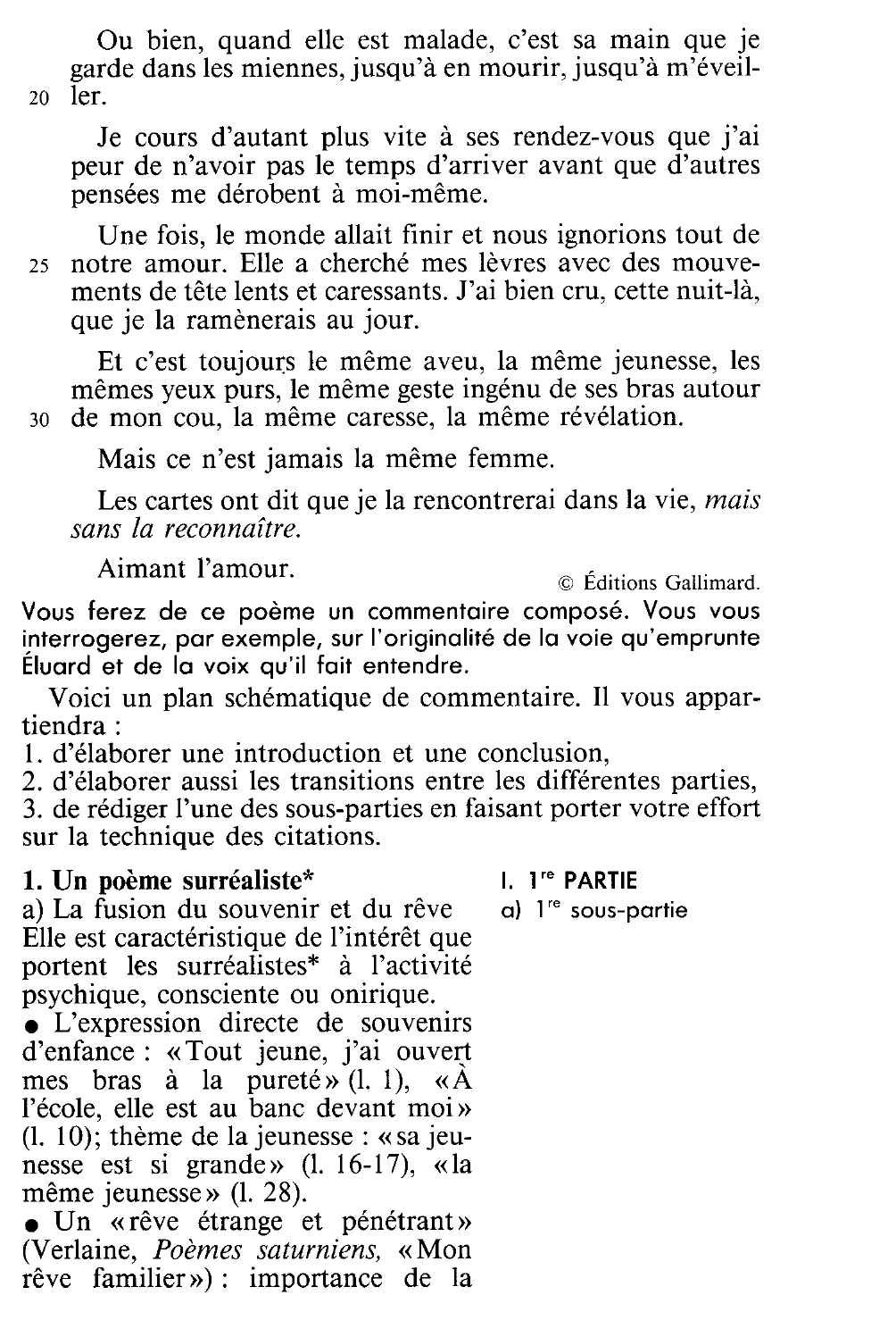 Prévisualisation du document Paul ÉLUARD : Les Dessous d'une vie, «La Dame de carreau».