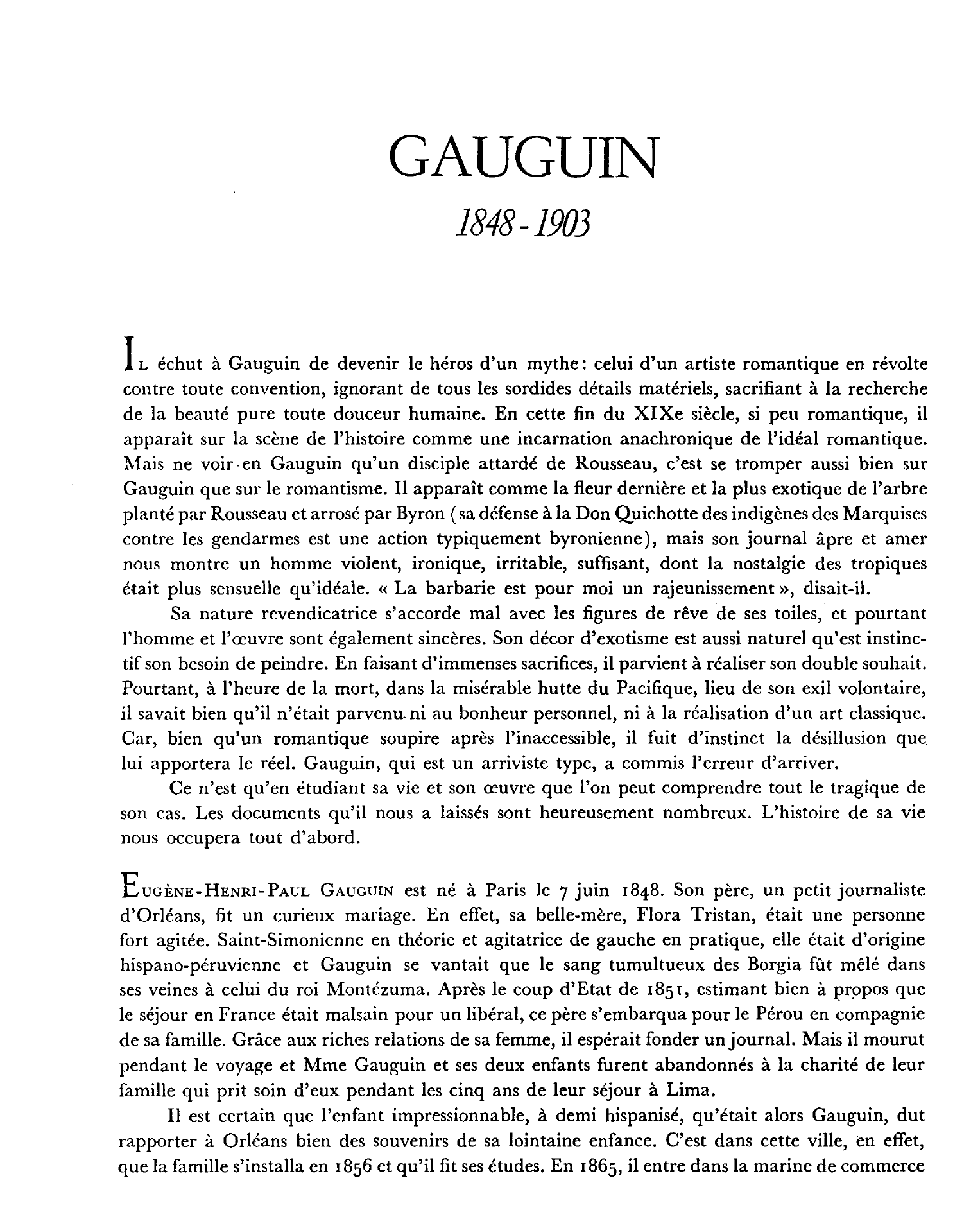 Prévisualisation du document Paul Gauguin