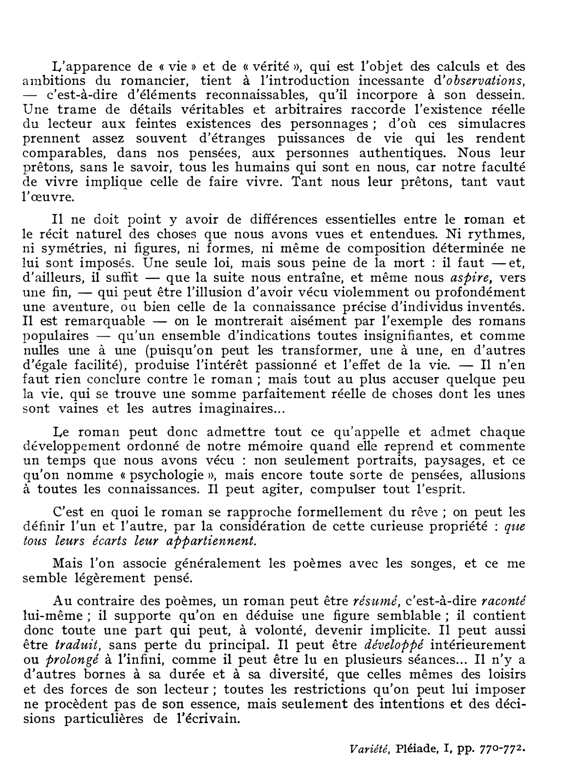 Prévisualisation du document Paul VALÉRY (1871-1945) : Roman et  poème.