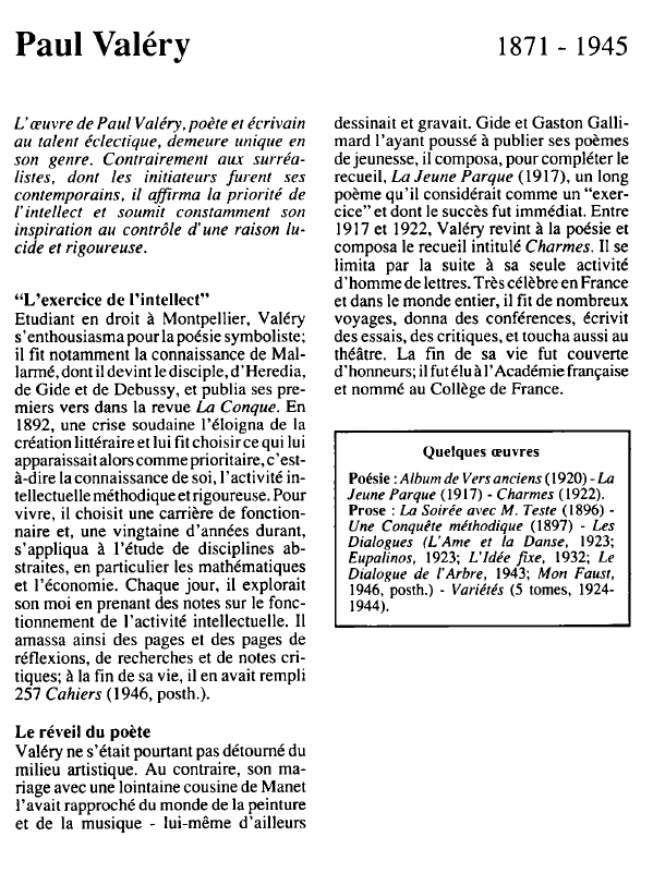 Prévisualisation du document Paul Valéry.