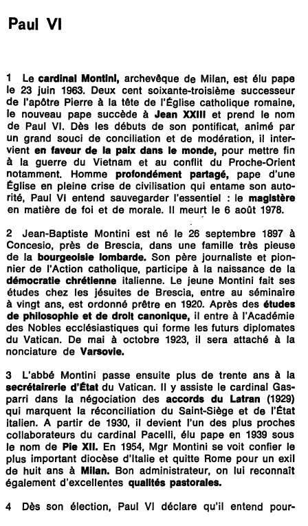 Prévisualisation du document Paul VI