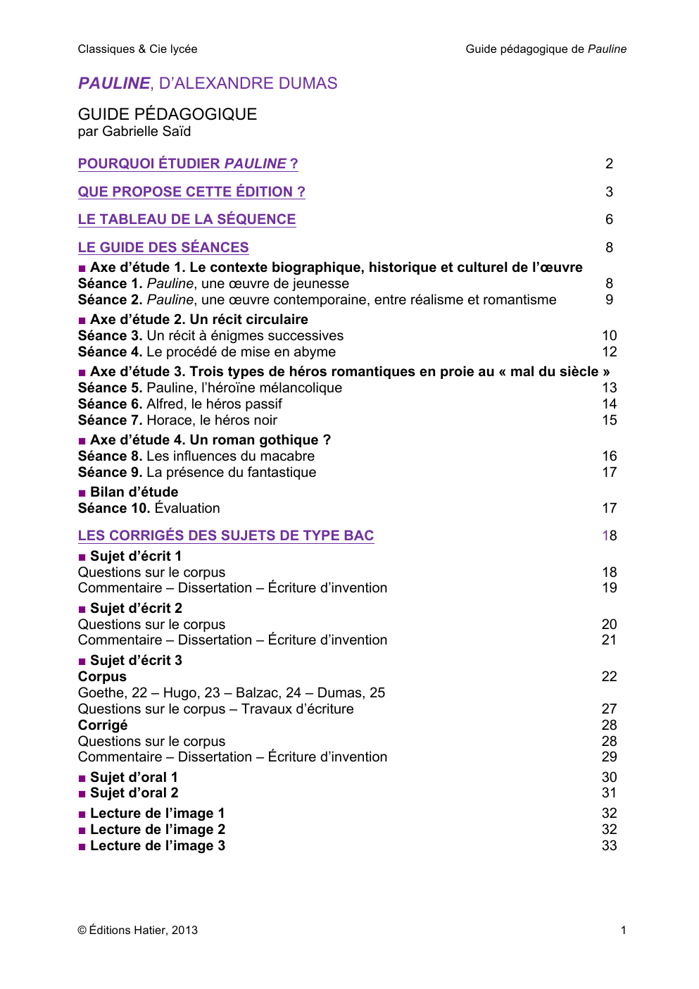 Prévisualisation du document PAULINE, D’ALEXANDRE DUMAS GUIDE PÉDAGOGIQUE